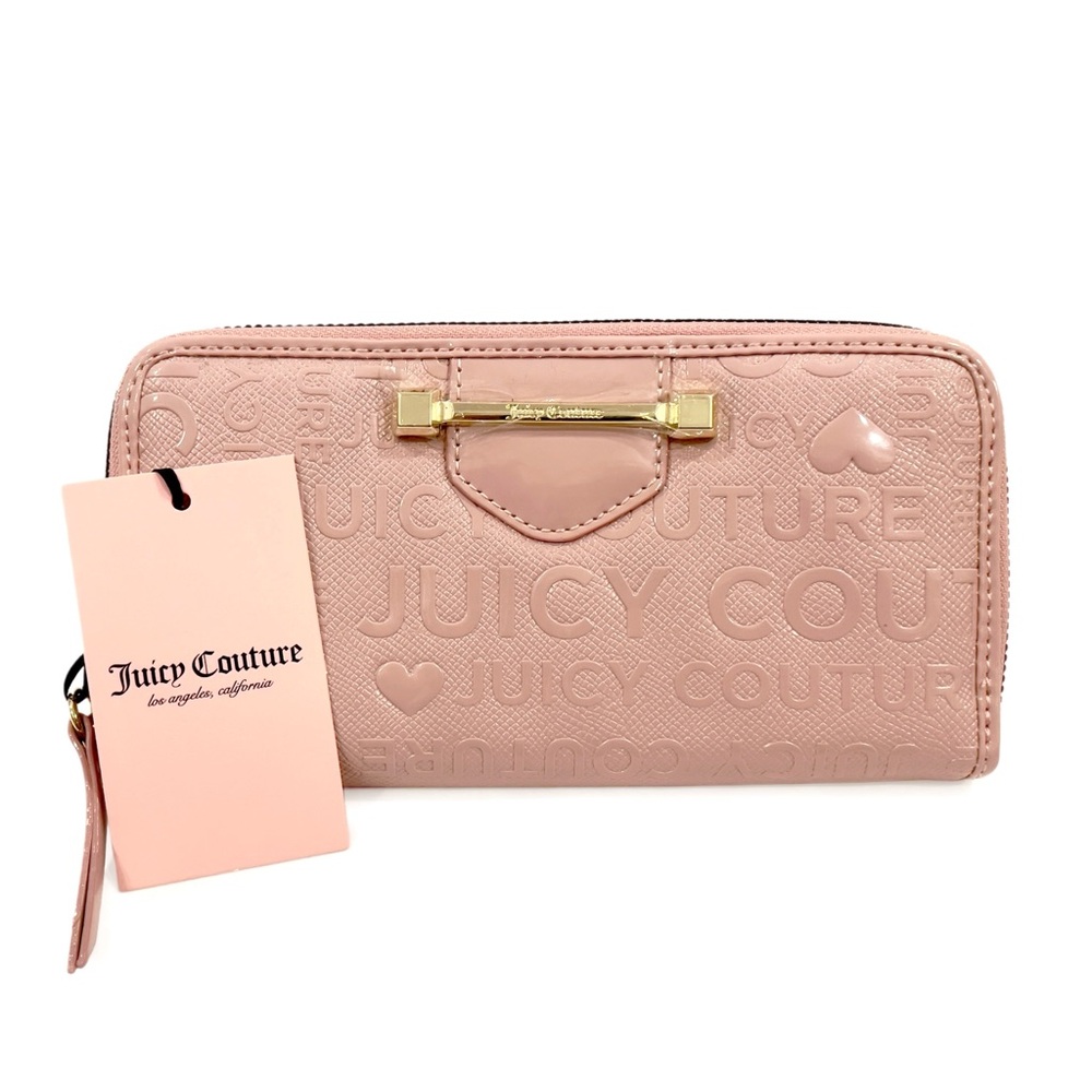 JUICY COUTURE On The Block TFY Word On The Street Large Zip Around Wallet